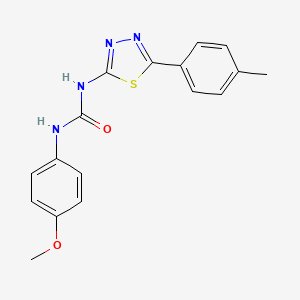 molecular formula C17H16N4O2S B5816509 N-(4-methoxyphenyl)-N'-[5-(4-methylphenyl)-1,3,4-thiadiazol-2-yl]urea CAS No. 5560-54-3