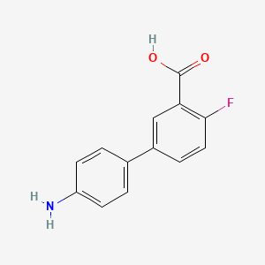 B581651 5-(4-Aminophenyl)-2-fluorobenzoic acid CAS No. 1345471-46-6