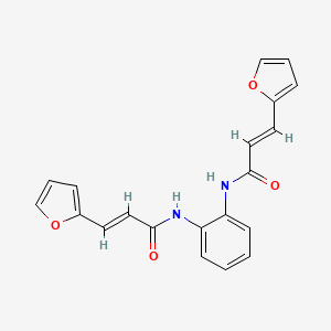 molecular formula C20H16N2O4 B5816520 N,N'-1,2-phenylenebis[3-(2-furyl)acrylamide] 