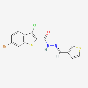 molecular formula C14H8BrClN2OS2 B5816534 6-bromo-3-chloro-N'-(3-thienylmethylene)-1-benzothiophene-2-carbohydrazide 
