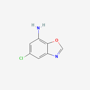 molecular formula C7H5ClN2O B581655 5-氯苯并[d]噁唑-7-胺 CAS No. 1225672-06-9