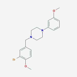 molecular formula C19H23BrN2O2 B5816552 1-(3-bromo-4-methoxybenzyl)-4-(3-methoxyphenyl)piperazine 