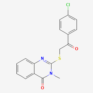 2-{[2-(4-chlorophenyl)-2-oxoethyl]thio}-3-methyl-4(3H)-quinazolinone