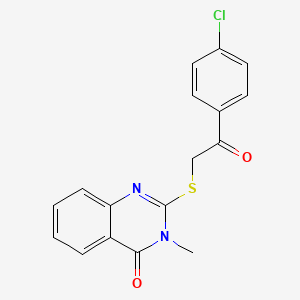 molecular formula C17H13ClN2O2S B5816560 2-{[2-(4-chlorophenyl)-2-oxoethyl]thio}-3-methyl-4(3H)-quinazolinone 