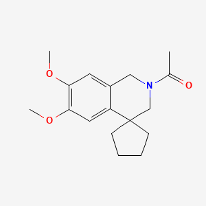 molecular formula C17H23NO3 B5816588 2'-acetyl-6',7'-dimethoxy-2',3'-dihydro-1'H-spiro[cyclopentane-1,4'-isoquinoline] 