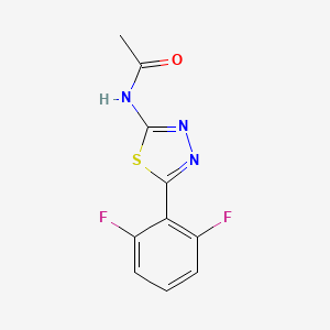 molecular formula C10H7F2N3OS B5816596 N-[5-(2,6-difluorophenyl)-1,3,4-thiadiazol-2-yl]acetamide 