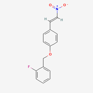 molecular formula C15H12FNO3 B5816605 1-fluoro-2-{[4-(2-nitrovinyl)phenoxy]methyl}benzene 
