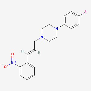 1-(4-fluorophenyl)-4-[3-(2-nitrophenyl)-2-propen-1-yl]piperazine