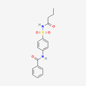 molecular formula C17H18N2O4S B5816631 N-{4-[(butyrylamino)sulfonyl]phenyl}benzamide 