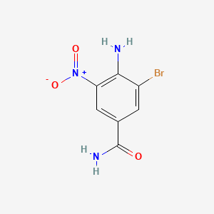 molecular formula C7H6BrN3O3 B581664 4-氨基-3-溴-5-硝基苯甲酰胺 CAS No. 1355247-21-0