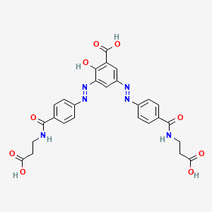 B581666 Benzoic acid, 3,5-bis((1E)-2-(4-(((2-carboxyethyl)amino)carbonyl)phenyl)diazenyl)-2-hydroxy- CAS No. 1242567-11-8