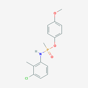 molecular formula C15H17ClNO3P B5816665 4-methoxyphenyl N-(3-chloro-2-methylphenyl)-P-methylphosphonamidoate 
