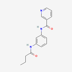 molecular formula C16H17N3O2 B5816698 N-[3-(butyrylamino)phenyl]nicotinamide 