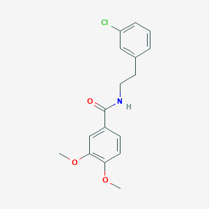 molecular formula C17H18ClNO3 B5816710 N-[2-(3-chlorophenyl)ethyl]-3,4-dimethoxybenzamide 