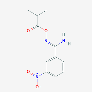 molecular formula C11H13N3O4 B5816731 N'-(isobutyryloxy)-3-nitrobenzenecarboximidamide 