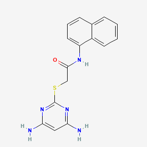 molecular formula C16H15N5OS B5816748 2-[(4,6-diamino-2-pyrimidinyl)thio]-N-1-naphthylacetamide 