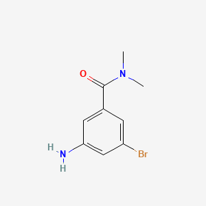 molecular formula C9H11BrN2O B581675 3-Amino-5-bromo-N,N-dimethylbenzamide CAS No. 1369784-97-3