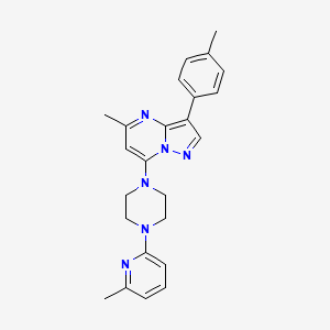 molecular formula C24H26N6 B5816757 5-methyl-3-(4-methylphenyl)-7-[4-(6-methyl-2-pyridinyl)-1-piperazinyl]pyrazolo[1,5-a]pyrimidine 