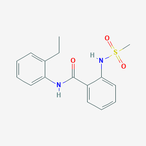 molecular formula C16H18N2O3S B5816758 N-(2-ethylphenyl)-2-[(methylsulfonyl)amino]benzamide 