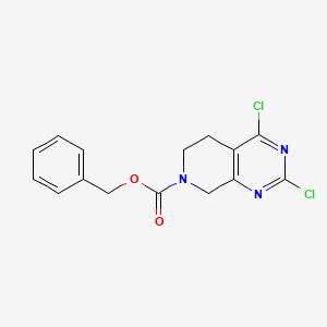 B581676 Benzyl 2,4-dichloro-5,6-dihydropyrido[3,4-d]pyrimidine-7(8H)-carboxylate CAS No. 1370411-44-1
