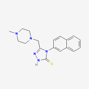 molecular formula C18H21N5S B5816762 5-[(4-methyl-1-piperazinyl)methyl]-4-(2-naphthyl)-2,4-dihydro-3H-1,2,4-triazole-3-thione 