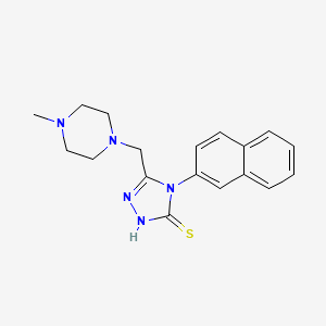 5-[(4-methyl-1-piperazinyl)methyl]-4-(2-naphthyl)-2,4-dihydro-3H-1,2,4-triazole-3-thione