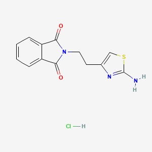 molecular formula C13H12ClN3O2S B581677 2-氨基-4-[(2-N-邻苯二甲酰亚胺)乙基]噻唑盐酸盐 CAS No. 137118-00-4