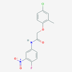 molecular formula C15H12ClFN2O4 B5816773 2-(4-chloro-2-methylphenoxy)-N-(4-fluoro-3-nitrophenyl)acetamide 