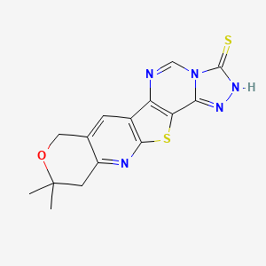 molecular formula C15H13N5OS2 B5816796 10,10-dimethyl-10,11-dihydro-8H-pyrano[3'',4'':5',6']pyrido[3',2':4,5]thieno[2,3-e][1,2,4]triazolo[4,3-c]pyrimidine-3(2H)-thione 