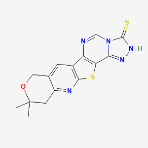 10,10-dimethyl-10,11-dihydro-8H-pyrano[3'',4'':5',6']pyrido[3',2':4,5]thieno[2,3-e][1,2,4]triazolo[4,3-c]pyrimidine-3(2H)-thione