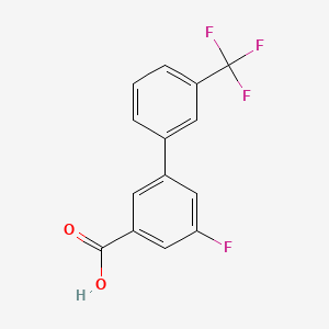 molecular formula C14H8F4O2 B581681 5-Fluoro-3-(3-trifluoromethylphenyl)benzoic acid CAS No. 1261772-10-4