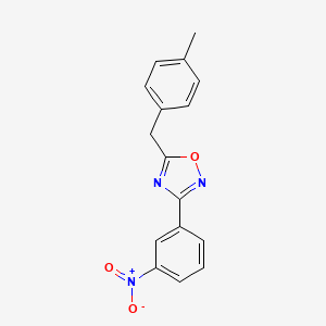 molecular formula C16H13N3O3 B5816818 5-(4-methylbenzyl)-3-(3-nitrophenyl)-1,2,4-oxadiazole 