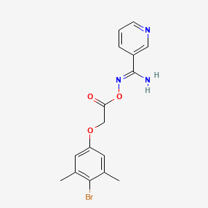 molecular formula C16H16BrN3O3 B5816825 N'-{[2-(4-bromo-3,5-dimethylphenoxy)acetyl]oxy}-3-pyridinecarboximidamide 