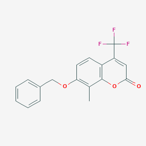 molecular formula C18H13F3O3 B5816827 7-(benzyloxy)-8-methyl-4-(trifluoromethyl)-2H-chromen-2-one 