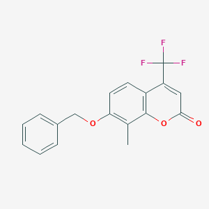 7-(benzyloxy)-8-methyl-4-(trifluoromethyl)-2H-chromen-2-one