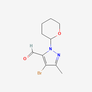 4-Bromo-5-methyl-2-(oxan-2-yl)pyrazole-3-carbaldehyde