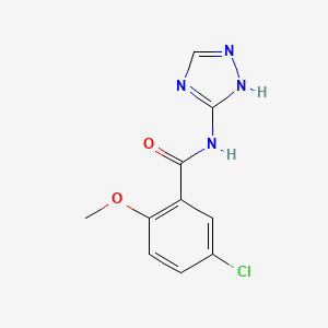molecular formula C10H9ClN4O2 B5816839 5-chloro-2-methoxy-N-4H-1,2,4-triazol-3-ylbenzamide 