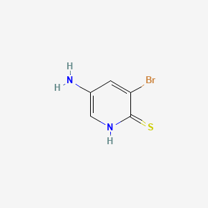 molecular formula C5H5BrN2S B581684 5-氨基-3-溴吡啶-2-硫醇 CAS No. 1373232-57-5