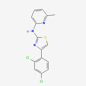 molecular formula C15H11Cl2N3S B5816851 N-[4-(2,4-dichlorophenyl)-1,3-thiazol-2-yl]-6-methyl-2-pyridinamine 