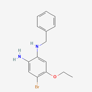 molecular formula C15H17BrN2O B581686 1-N-苄基-4-溴-5-乙氧基苯-1,2-二胺 CAS No. 1373232-60-0