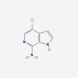molecular formula C7H6ClN3 B581687 4-Chloro-1H-pyrrolo[2,3-c]pyridin-7-amine CAS No. 1260384-00-6