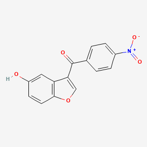 molecular formula C15H9NO5 B5816878 (5-hydroxy-1-benzofuran-3-yl)(4-nitrophenyl)methanone 