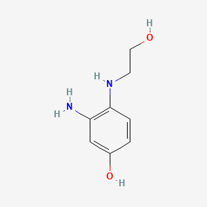 molecular formula C8H12N2O2 B581689 3-氨基-4-[(2-羟乙基)氨基]苯酚 CAS No. 1373232-77-9