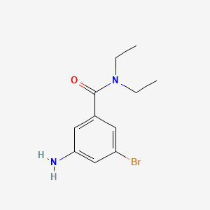 molecular formula C11H15BrN2O B581690 3-Amino-5-bromo-N,N-diethylbenzamide CAS No. 1373232-82-6