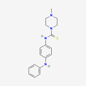 molecular formula C18H22N4S B5816902 N-(4-anilinophenyl)-4-methyl-1-piperazinecarbothioamide 