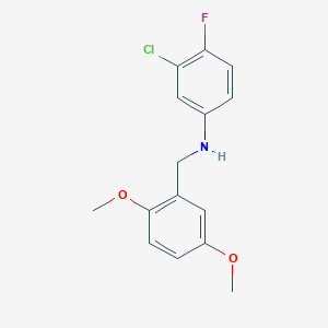 molecular formula C15H15ClFNO2 B5816926 (3-chloro-4-fluorophenyl)(2,5-dimethoxybenzyl)amine 