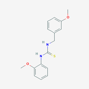 molecular formula C16H18N2O2S B5816930 N-(3-methoxybenzyl)-N'-(2-methoxyphenyl)thiourea 