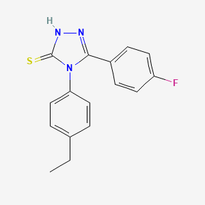 molecular formula C16H14FN3S B5816935 4-(4-ethylphenyl)-5-(4-fluorophenyl)-2,4-dihydro-3H-1,2,4-triazole-3-thione 
