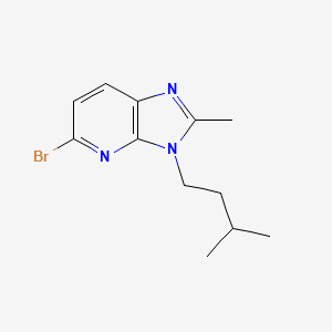 molecular formula C12H16BrN3 B581694 5-bromo-3-isopentyl-2-methyl-3H-imidazo[4,5-b]pyridine CAS No. 1263281-65-7