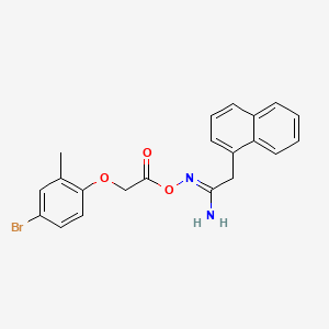 molecular formula C21H19BrN2O3 B5816941 N'-{[(4-bromo-2-methylphenoxy)acetyl]oxy}-2-(1-naphthyl)ethanimidamide 